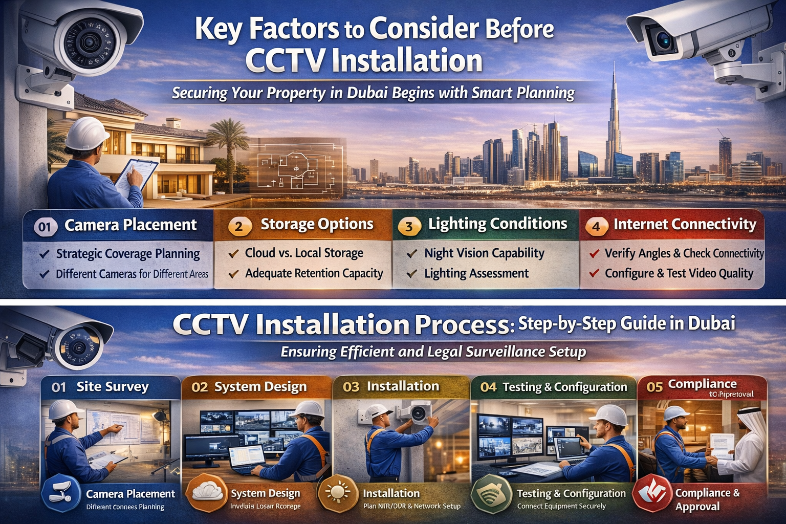 CCTV installation guide Dubai