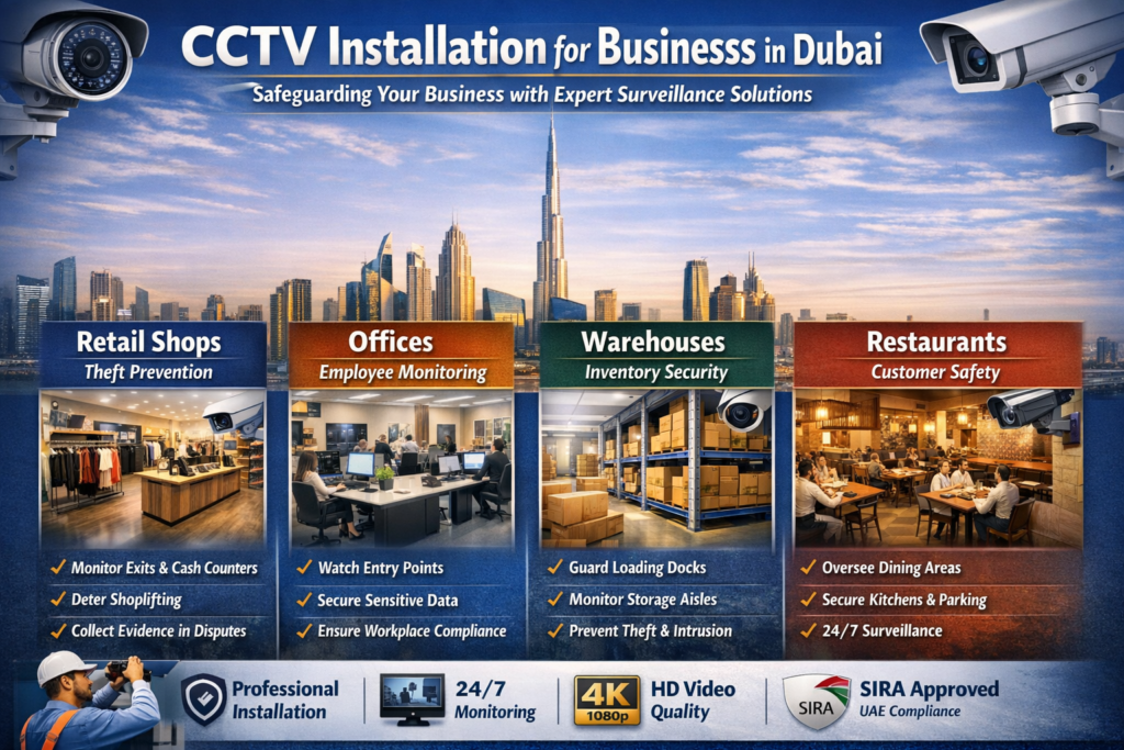 CCTV installation for businesses Dubai